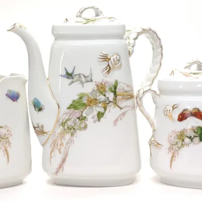 Sale Photo Thumbnail #697: 3 pc Haviland & Co Meadow Visitors Tea Set