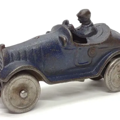 Sale Photo Thumbnail #571: 1920s Walker & Stewart Cast Iron Racer Toy