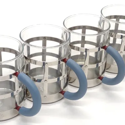 Sale Photo Thumbnail #665: 4 Michael Graves Alessi Postmodern Coffee Cups