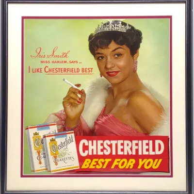 Sale Photo Thumbnail #650: 1950s Chesterfield Cigarettes Advertising Poster