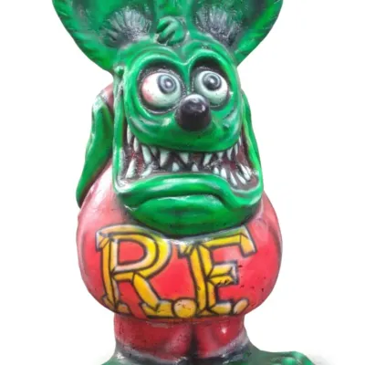 Sale Photo Thumbnail #98: 24" Rat Fink Concrete Statue / Sculpture