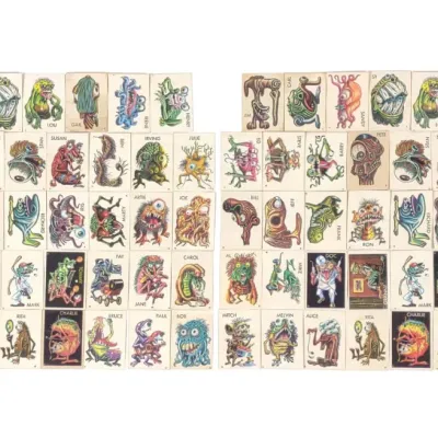 Sale Photo Thumbnail #415: 2 Complete Sets 1965 Topps Ugly Sticker Cards 1-44