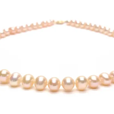 Sale Photo Thumbnail #683: 14K Gold Cultured Pink Pearl Beaded Necklace 19" L