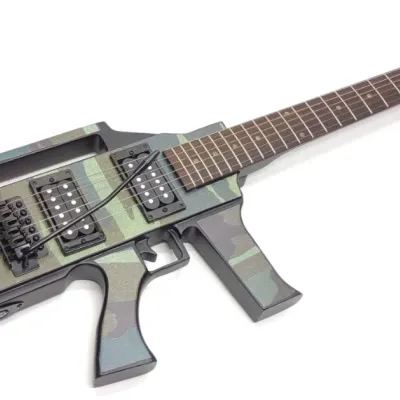 Sale Photo Thumbnail #250: Glen Burton Machine Gun Shaped M16 Electric Guitar