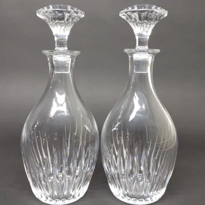 Sale Photo Thumbnail #126: 2 Baccarat Massena 11" Crystal Decanters
