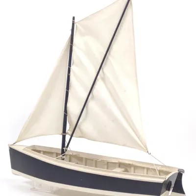 Sale Photo Thumbnail #700: 25" Wooden Dinghy Sailboat Scale Model