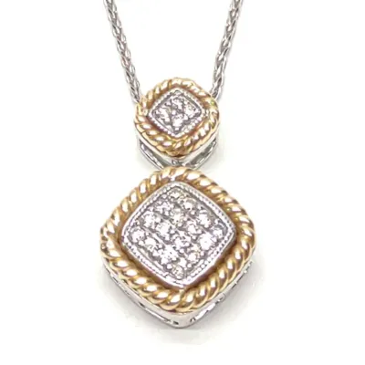 Sale Photo Thumbnail #83: 14K Gabriel & Co Diamond Pave Pendant Necklace