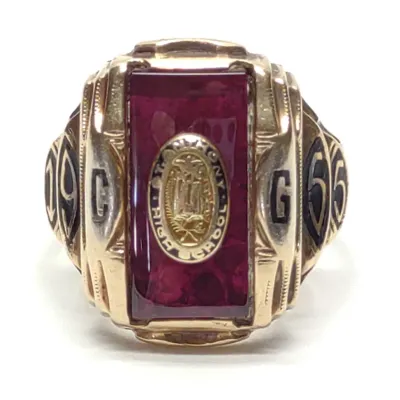 Sale Photo Thumbnail #173: 1955 10K Gold St. Anthony High School Class Ring