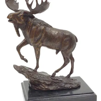 Sale Photo Thumbnail #361: Bronze Bull Moose Sculpture After Jules Moigniez