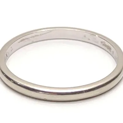Sale Photo Thumbnail #318: 14K White Gold 1.75mm Wedding Band Ring (sz 5)
