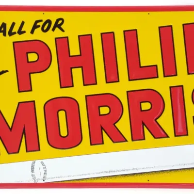 Sale Photo Thumbnail #178: Philip Morris Embossed Tin (SST) Advertising Sign