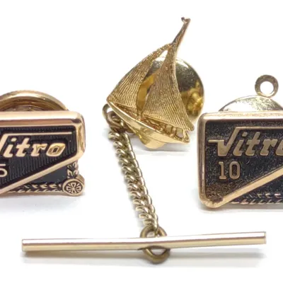 Sale Photo Thumbnail #367: (3) 10K Yellow Gold Lapel Pins