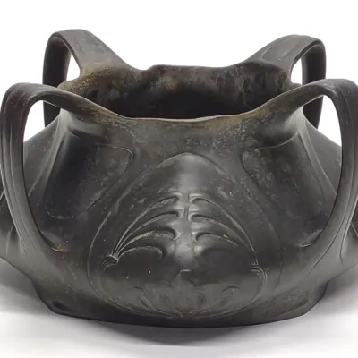 Sale Photo Thumbnail #319: Rudolf Bosselt Art Nouveau Pewter Flowerpot