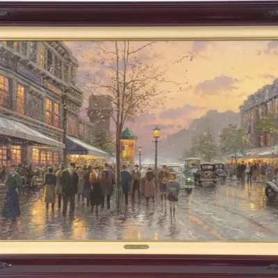 Sale Photo Thumbnail #106: Thomas Kinkade Canvas Signed & Numbered Paris Art