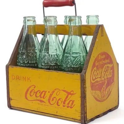 Sale Photo Thumbnail #357: 1940s Coca Cola Wooden 6-Pack Bottle Carrier