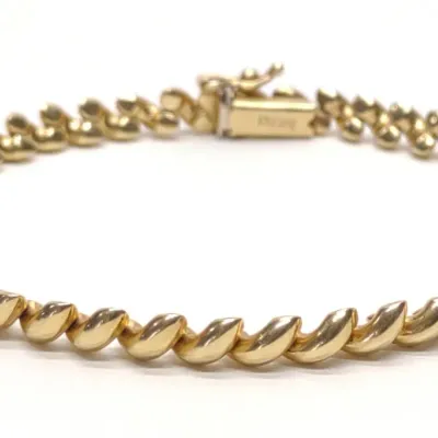 Sale Photo Thumbnail #13: 14K Gold San Marco 5.2mm Chain Link Bracelet 7.5"