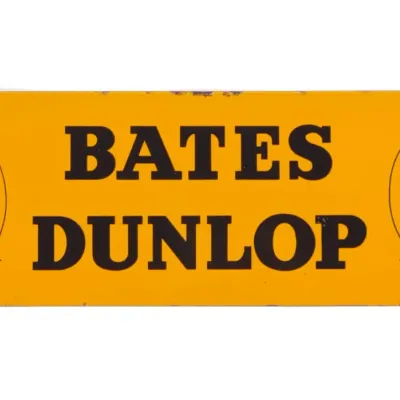 Sale Photo Thumbnail #435: Bates Dunlop Porcelain Advertising Sign (SSP)