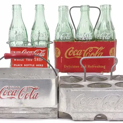 Sale Photo Thumbnail #365: (4) 1950s Coca Cola Soda Bottle Carriers