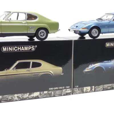 Sale Photo Thumbnail #502: 2 Minichamps 68' Opel GT & 69' Capri 1700 GT Cars