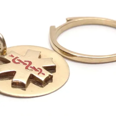 Sale Photo Thumbnail #362: 14K Yellow Gold Medical ID Pendant & 14K Ring