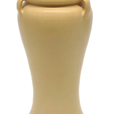 Sale Photo Thumbnail #455: Ephraim Pottery Yellow Three Handled Art Vase