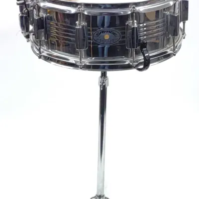 Sale Photo Thumbnail #590: 14" Savage Steel Chrome Snare Drum w/ Stand