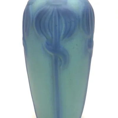 Sale Photo Thumbnail #320: 1920s Van Briggle Pottery Coneflower Vase (12" H)