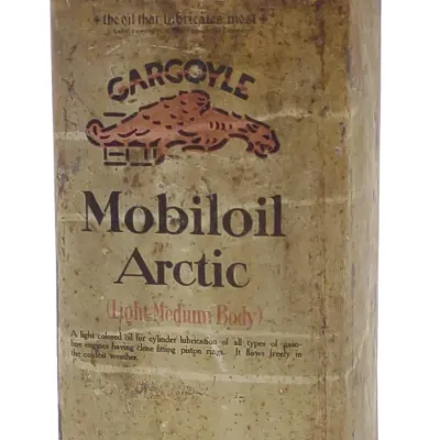 Sale Photo Thumbnail #162: Gargoyle Mobiloil Arctic One Gallon Square Oil Can
