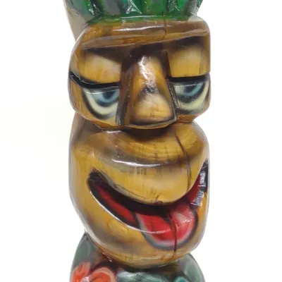 Sale Photo Thumbnail #688: 20" Chainsaw Carved Tiki Totem Pole Sculpture