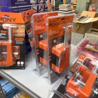 Sale Photo Thumbnail #11: Multiple packages of new-in-box Pony brand orange Cabinet Claw professional cabinet installation clamps.