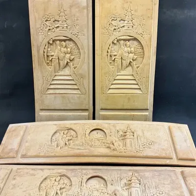 Four Asian Inspired Decorative Rubber Casting Molds