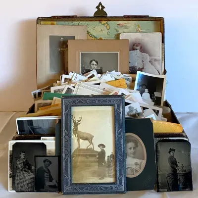 Box Full Of Black & White Photos