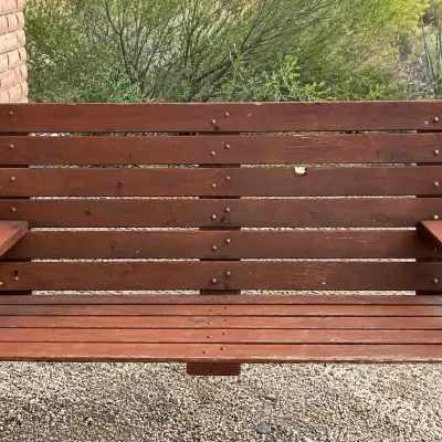 Handcrafted Hanging Wood Porch Swing
