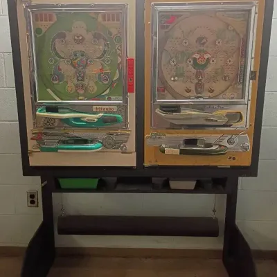 Vintage Dual Pachenko Machines From Nishijin And Mizuho