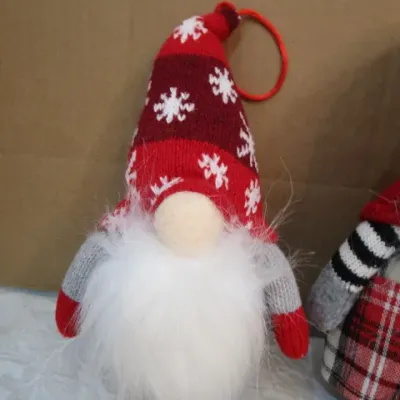 Sale Photo Thumbnail #915: Light-up gnome is 9" tall, plaid-dressed gnome is 8-1/2" tall, wildman gnome is 6-1/2" tall, See pictures