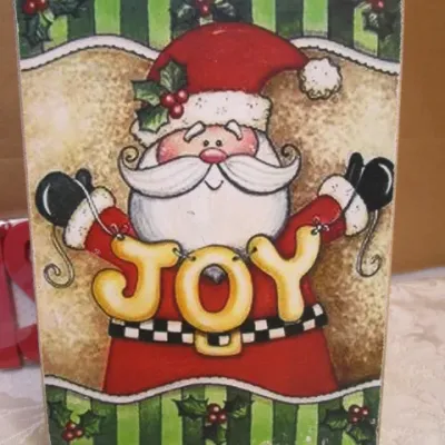 Sale Photo Thumbnail #275: Joy sign is 7" x 5", wood Merry Christmas sign is 3' 3", see pictures