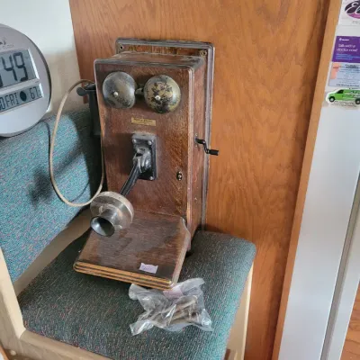 Sale Photo Thumbnail #32: Original crank telephone