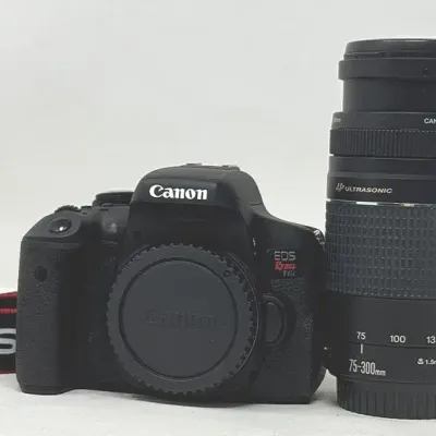 Canon EOS Rebel T6i And Canon 75-300mm Lens