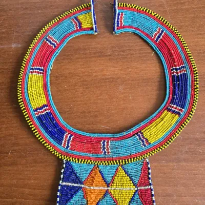Vintage Masai Beaded Collar