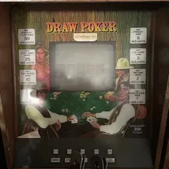 Sale Photo Thumbnail #34: THREE VINTAGE DRAW POKER GAMING MACHINES — CLASSIC ARCADE & CASINO COLLECTIBLES

A nostalgic find for vintage gaming enthusiasts, arcade collectors, and anyone creating a retro game room!

Three matching vintage Draw Poker video poker machines, believed