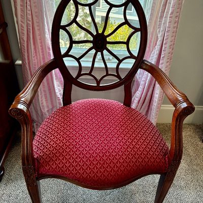 Sale Photo Thumbnail #63: Federal style Web Back armchair $169