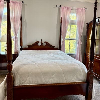Sale Photo Thumbnail #51: queen four poster bed with short or tall posts and mattress $399