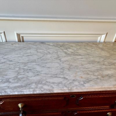 Sale Photo Thumbnail #18: French Empire [1830-1880] chest of drawers with marble top $799
40X19X36"