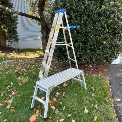 6 Foot Warner, Aluminum Step Ladder And Bench