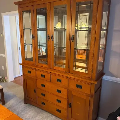 Mission Style China Cabinet 