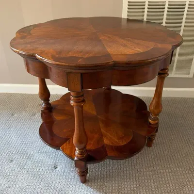 Two Tiered Wooden Accent Table