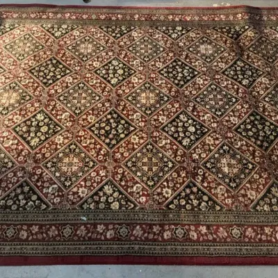 Red Floral Area Rug