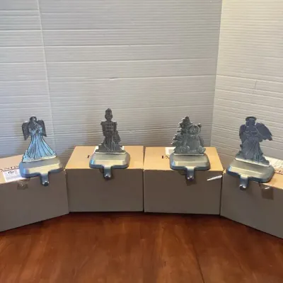 Lands End Pewter Stocking Holders #1