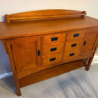 Mission Style Wooden Sideboard