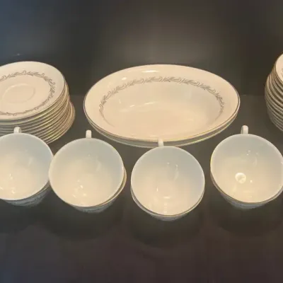 Arcadian Gold Trimmed China - First Love Pattern (38)